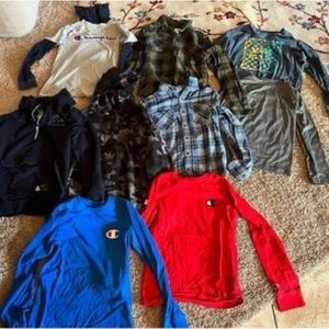 Lot of 9 boys long sleeve shirts